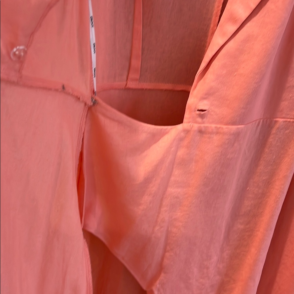 DKNY size 6 Sleeveless Coral Wrap Dress - Picture 5 of 5